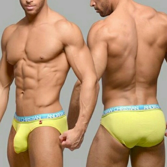 Andrew Christian Briefs Neon Green Small & Med NWT - Picture 2 of 4